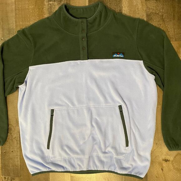 Kavu Cavanaugh Fleece Pullover Colorblock Lightweight Unisex Women’s XXL - Picture 7 of 16